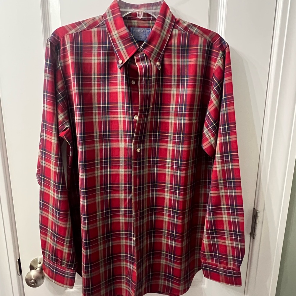 Pendleton Red and White Casual Button Down Shirt